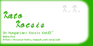 kato kocsis business card
